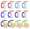 Rainbowtie,Sublimation Mugs With Bamboo Lid 15oz