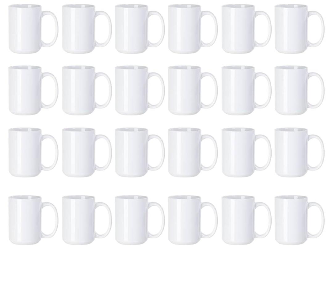 Sublimation Mugs Blank, Tazas Para Sublimacion, White Seramic Sublimation Cups, Bulk Mugs For Coffee,Tea, Latte, Milk, Hot Cocoa 11oz set of 12